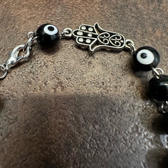 handmade Black Onyx Beaded Bracelet. - Picture 5 of 7